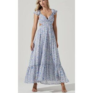ASTR the Label Blue Floral Primrose Dress
